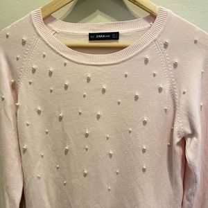 Zara Size Sm Beaded Sweater